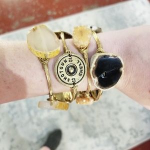 Bourbon and Bowties Bangle bracelets set of 4!